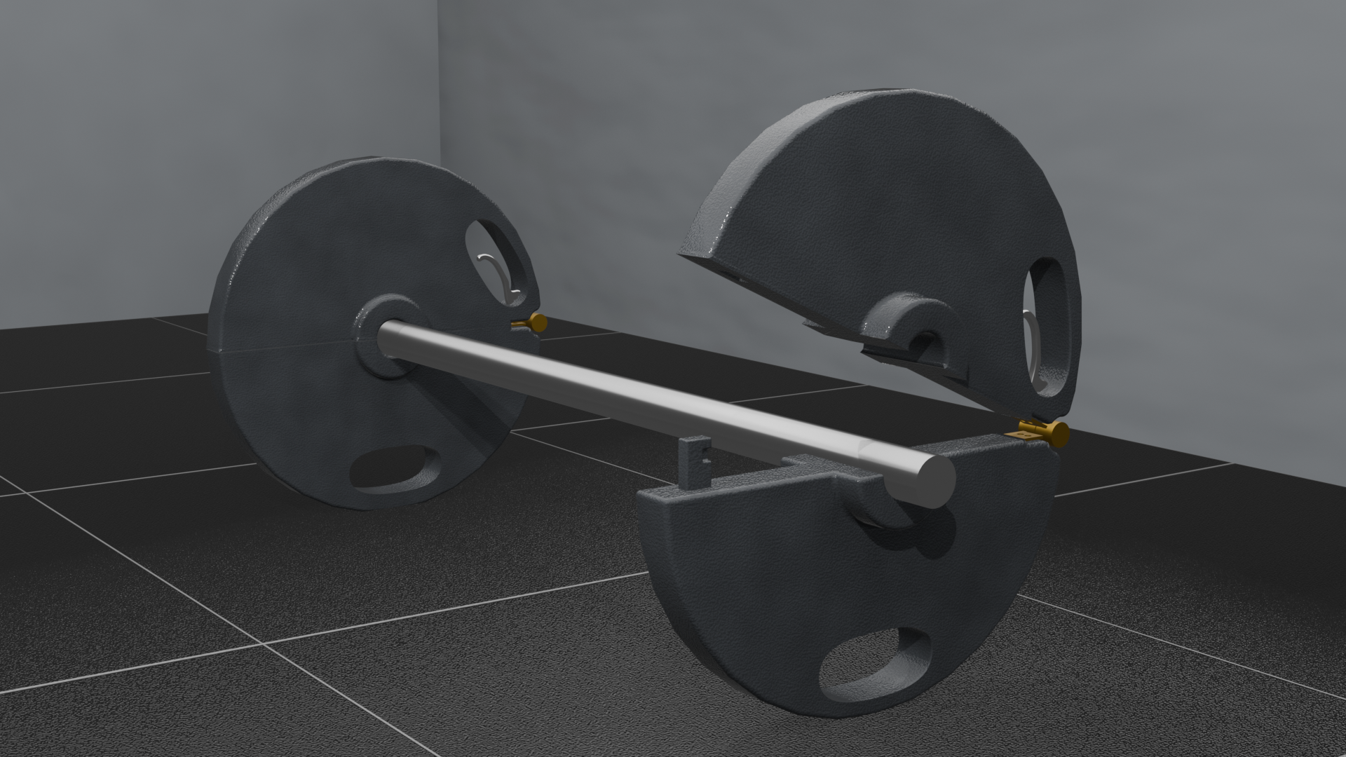 QuickPlate 扣合式槓片 3D render